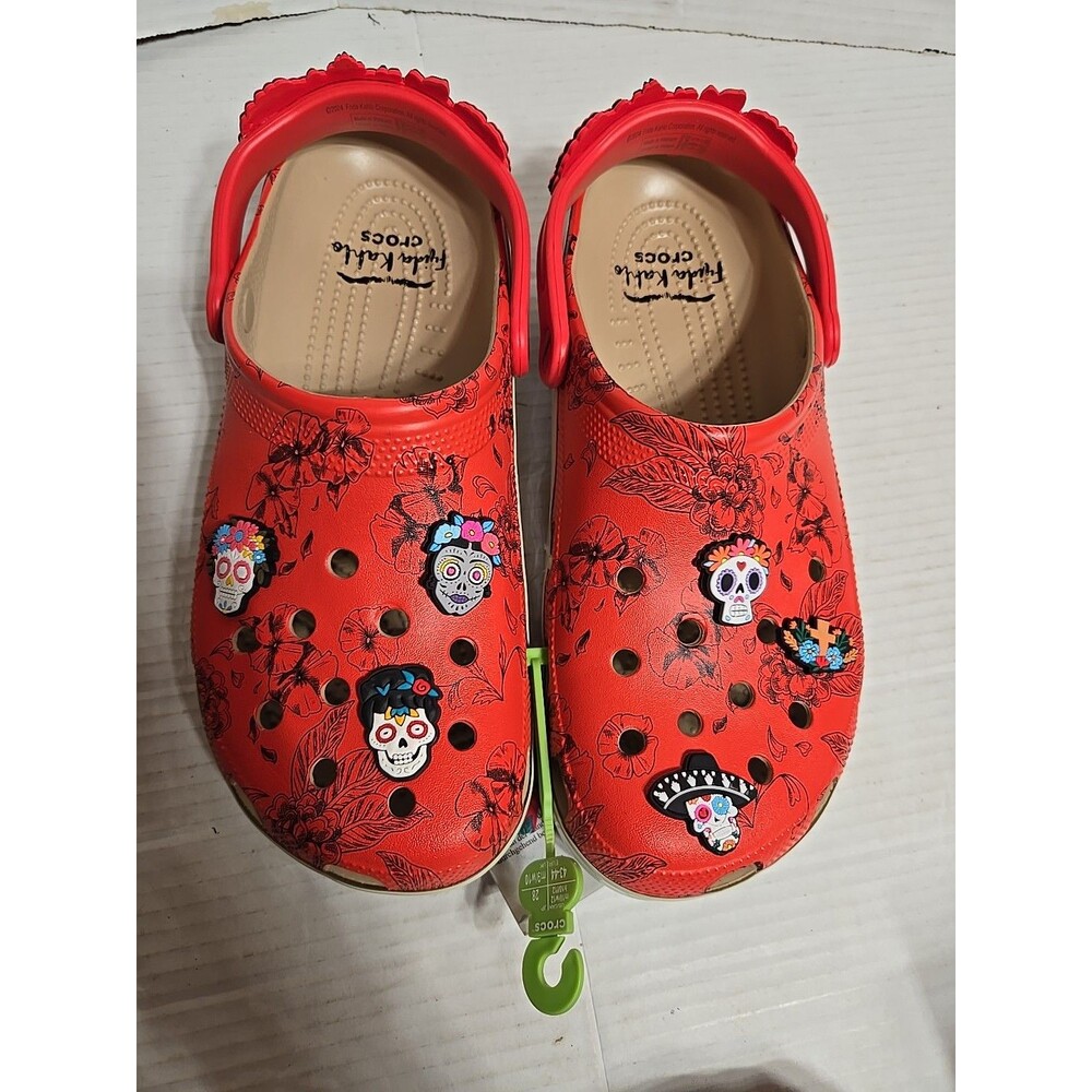 Crocs Frida Kahlo Classic Clog Slip On  Mens 10 / Womens 12 , New No Box  Custom